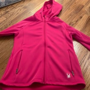 hot pink athletic spider zip up